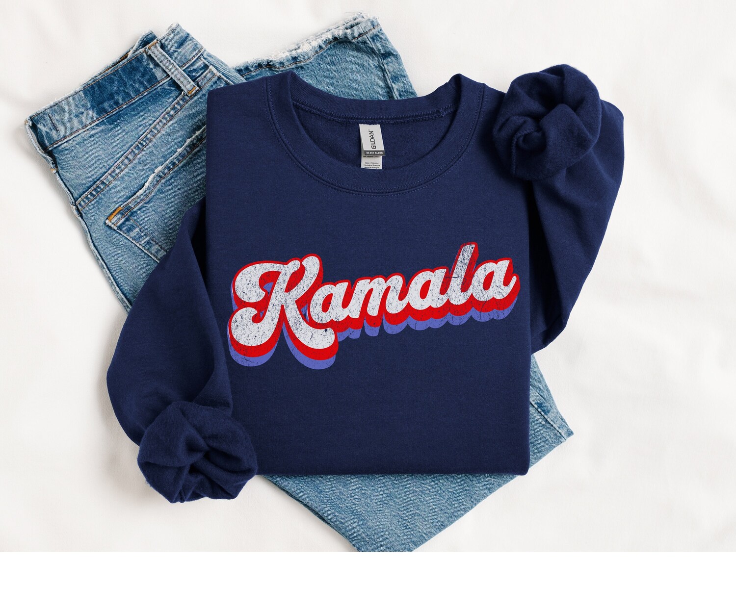 Kamala Harris 2024 Sweatshirt - Madam President Sweater - Feminist Election Pullover - Anti-Trump Apparel image 0