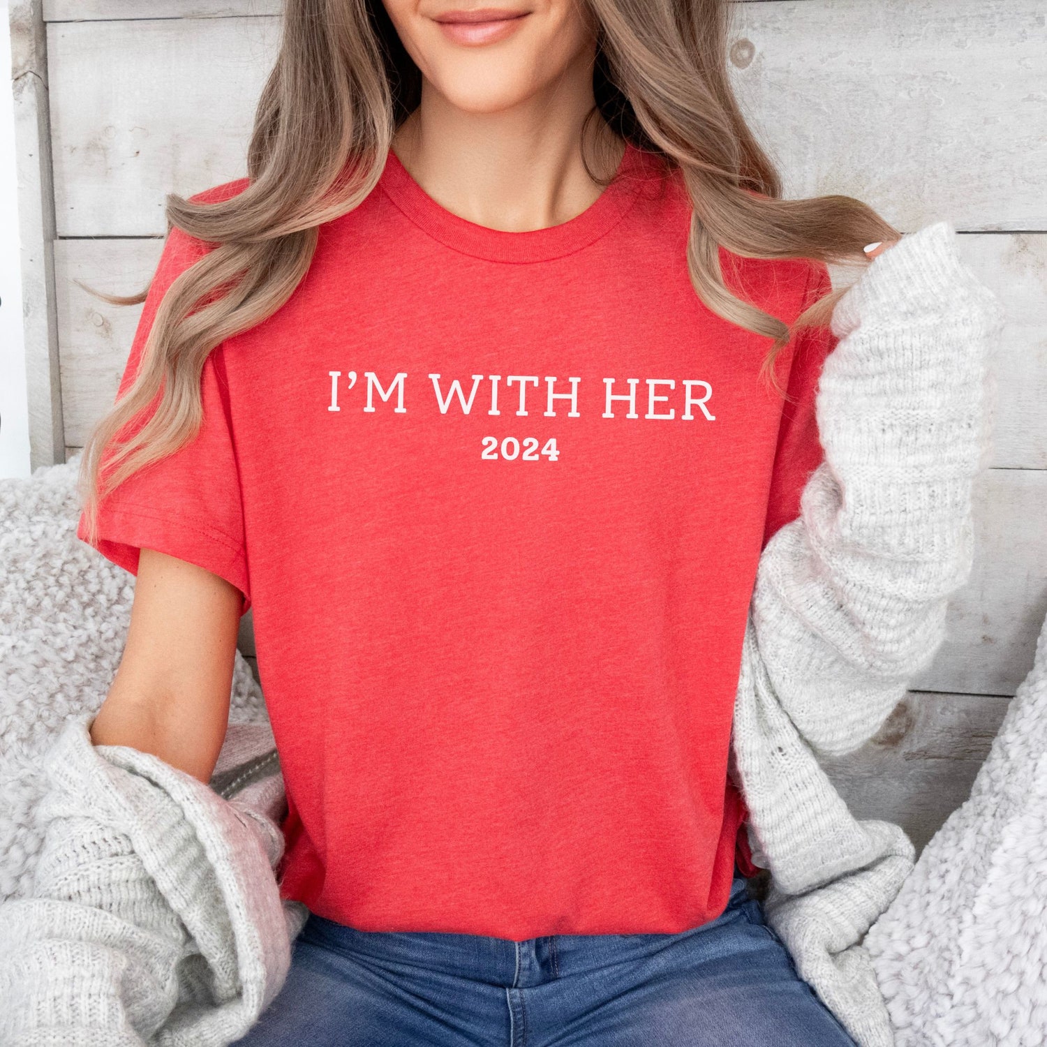 I'm With Her Kamala Harris 2024 T-Shirt Madame President 2024 Shirt Woman President Tee image 4