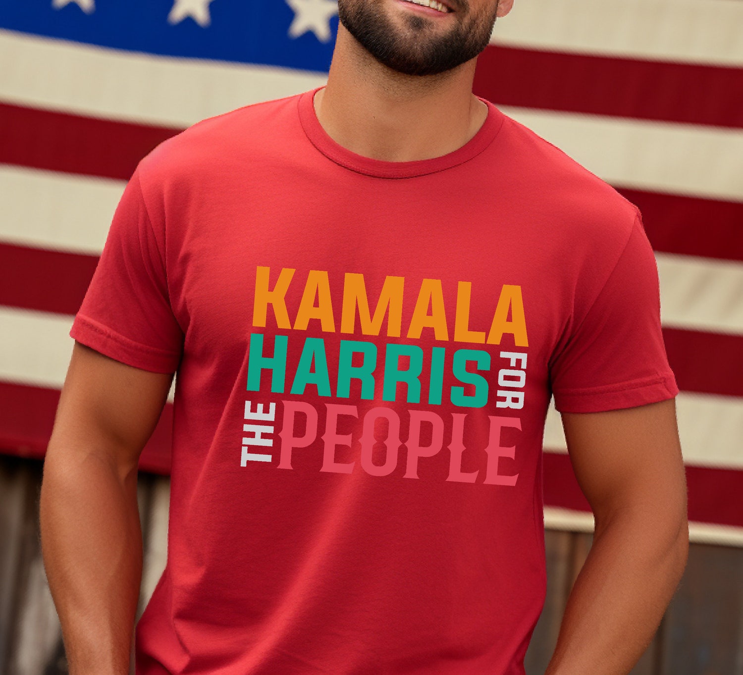 Kamala Harris For The People T-Shirt | 2024 Presidential Election Support Tee | Kamala Rally Shirt image 5