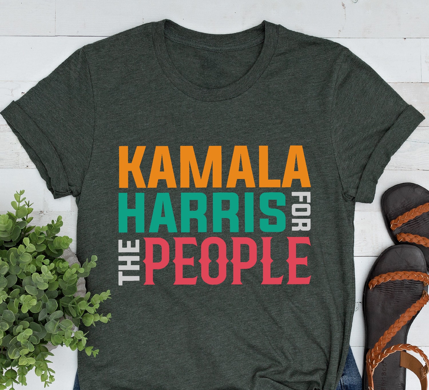 Kamala Harris For The People T-Shirt | 2024 Presidential Election Support Tee | Kamala Rally Shirt image 2