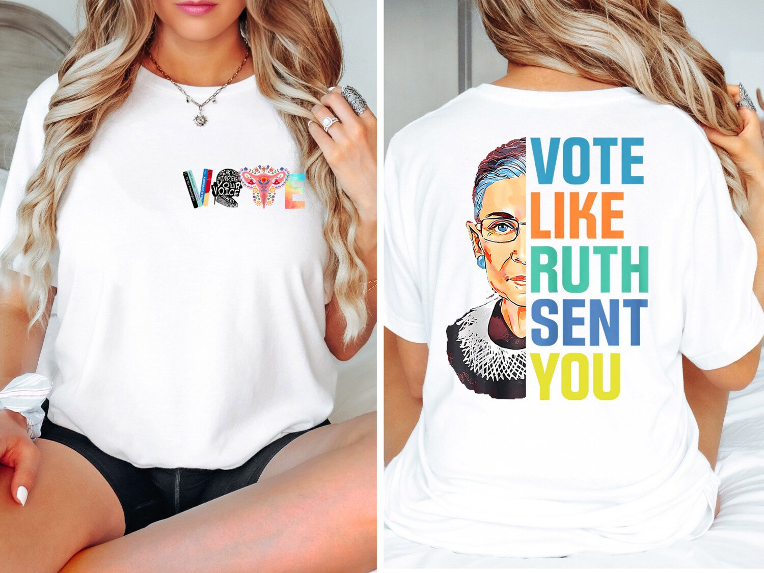 Empowering Vote Shirt for Election 2024 | Like Ruth Sent You | Funny Political Tee image 1