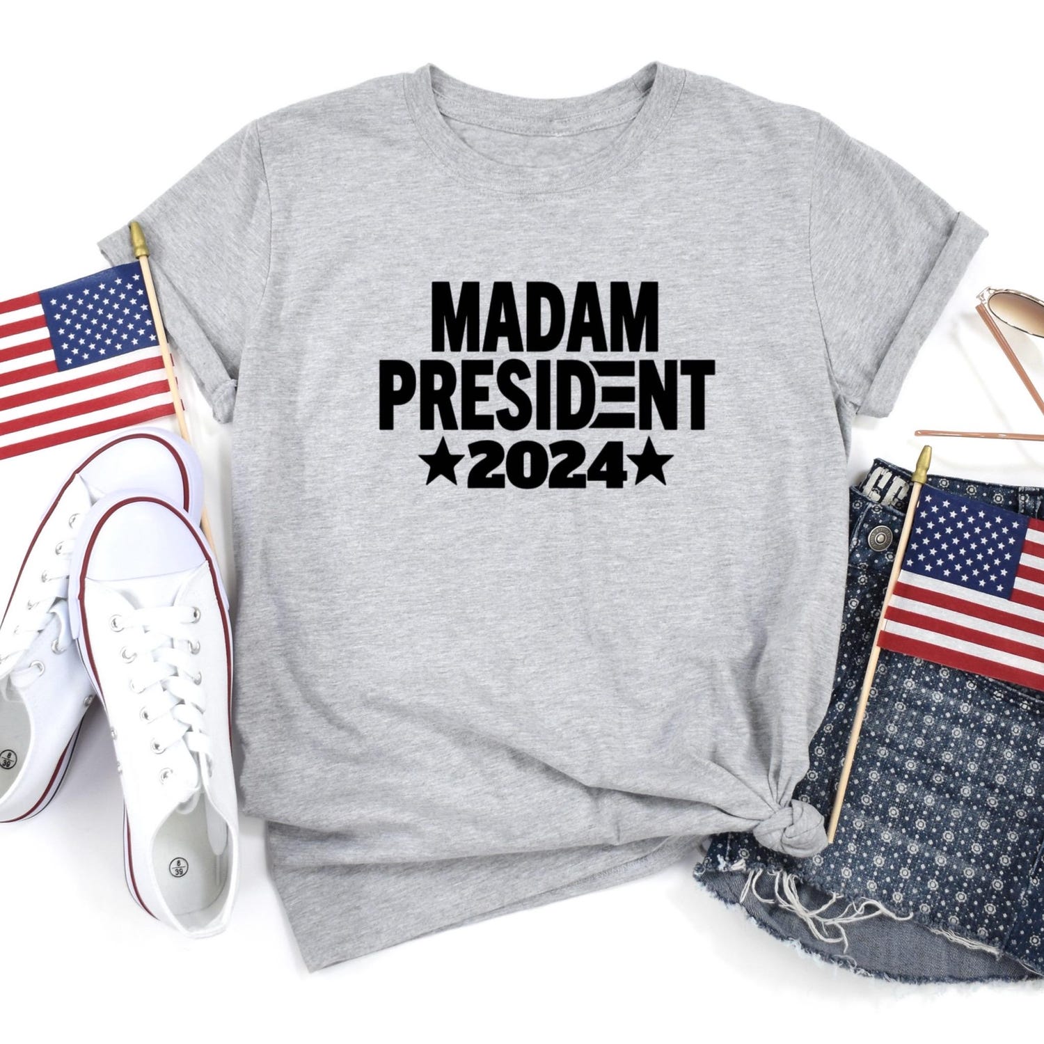 Kamala Harris 2024 Election Shirt | Madam President Tee for Kids Toddlers Baby Men & Women image 5