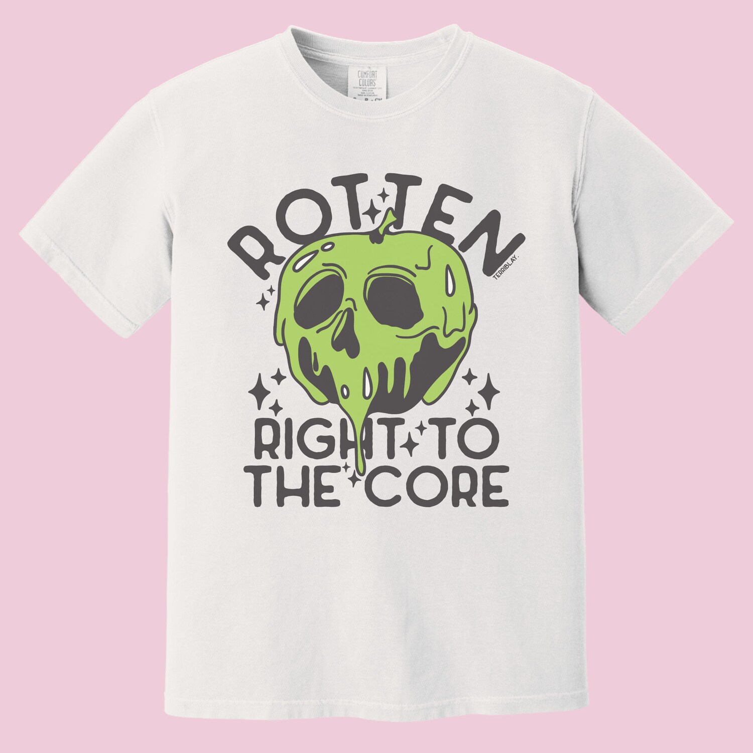 Rotten To The Core Halloween Brat T-Shirt | Charli Graphic Tee | Poison Apple image 4