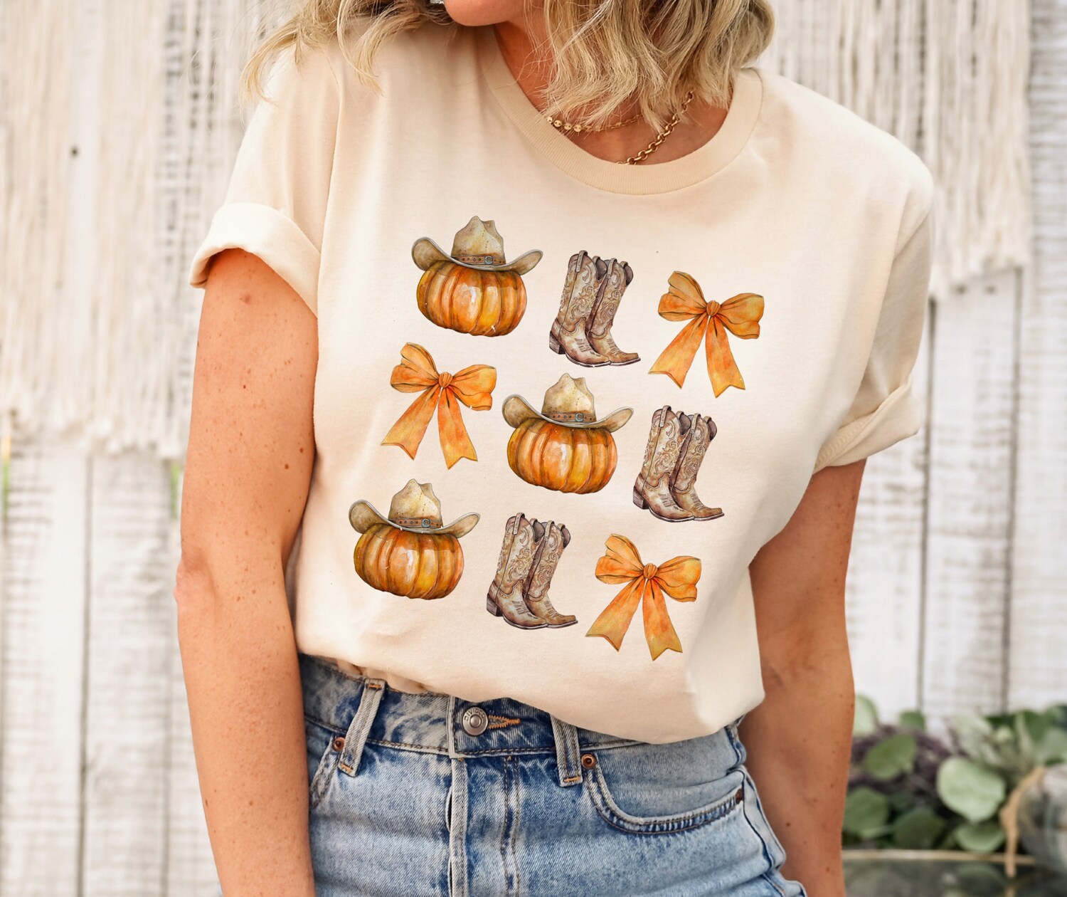 Howdy Pumpkin Western Fall Shirt Coquette Bow Fall Vibes Tshirt Thanksgiving Cowgirl Gift image 0