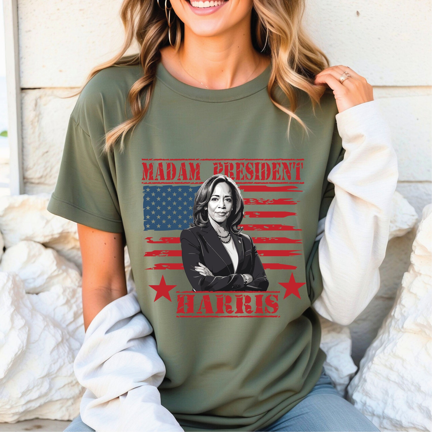 Kamala Harris 2024 Election Shirt | Madam President Unisex Tee | Kamala Harris for President Shirt image 3