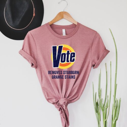 Anti Trump Shirt Vote Tee Joe Biden President Shirt Anti Trump Gifts Vote Removes Stubborn Orange Stains image 0