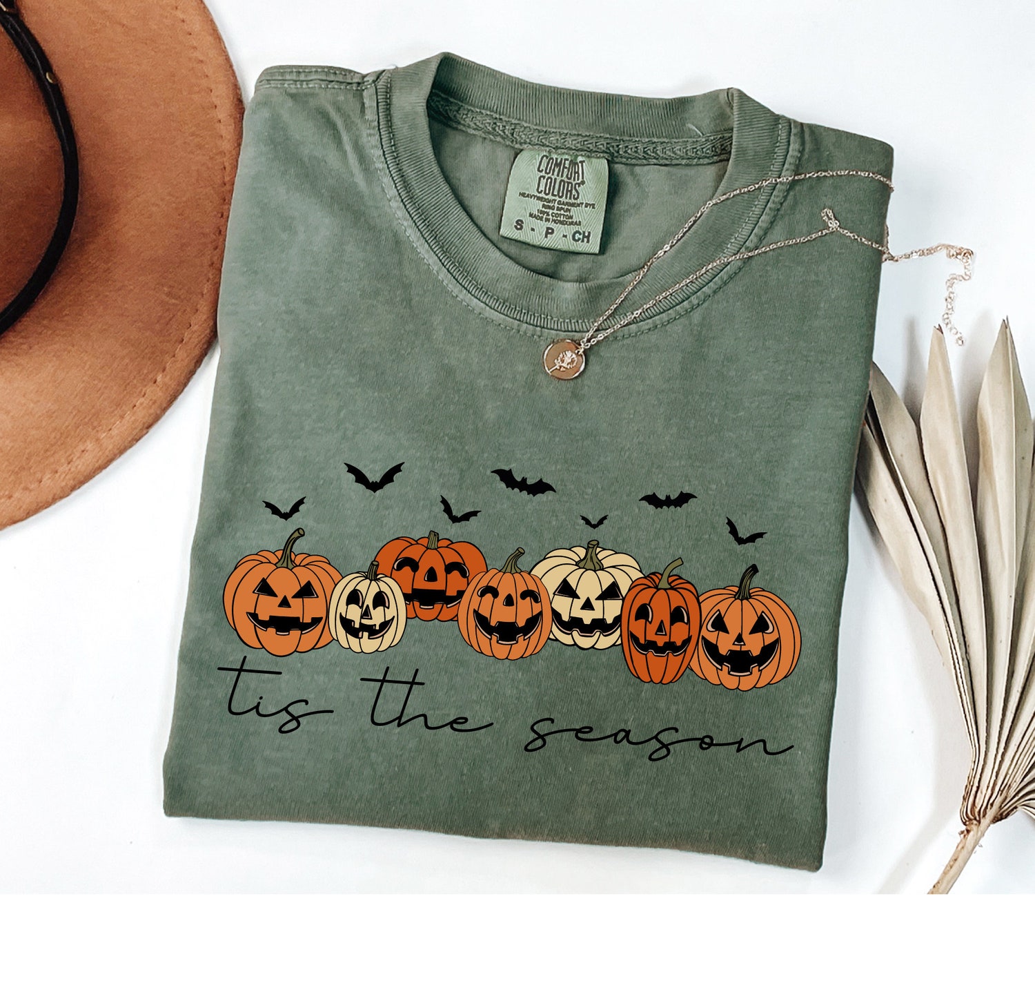 Cute Pumpkin Halloween Shirt Womens Fall Graphic Tee Ghost Pumpkin Lover Gift image 1