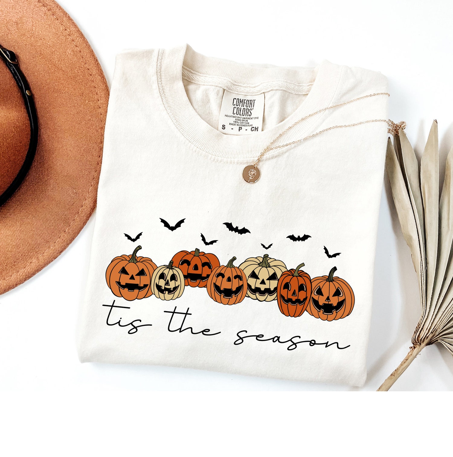 Cute Pumpkin Halloween Shirt Womens Fall Graphic Tee Ghost Pumpkin Lover Gift image 2