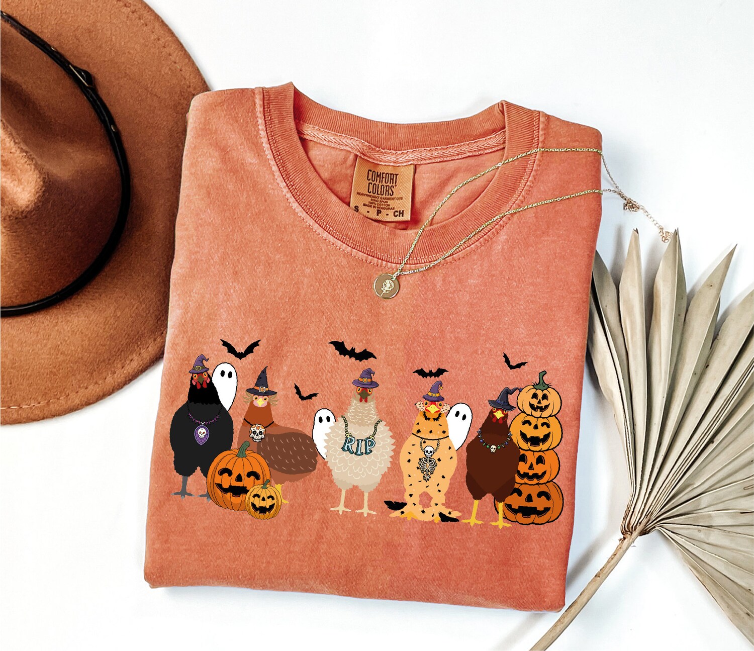 Cute Halloween Chicken Shirt Halloween Gift for Chicken Lovers & Farmers image 3