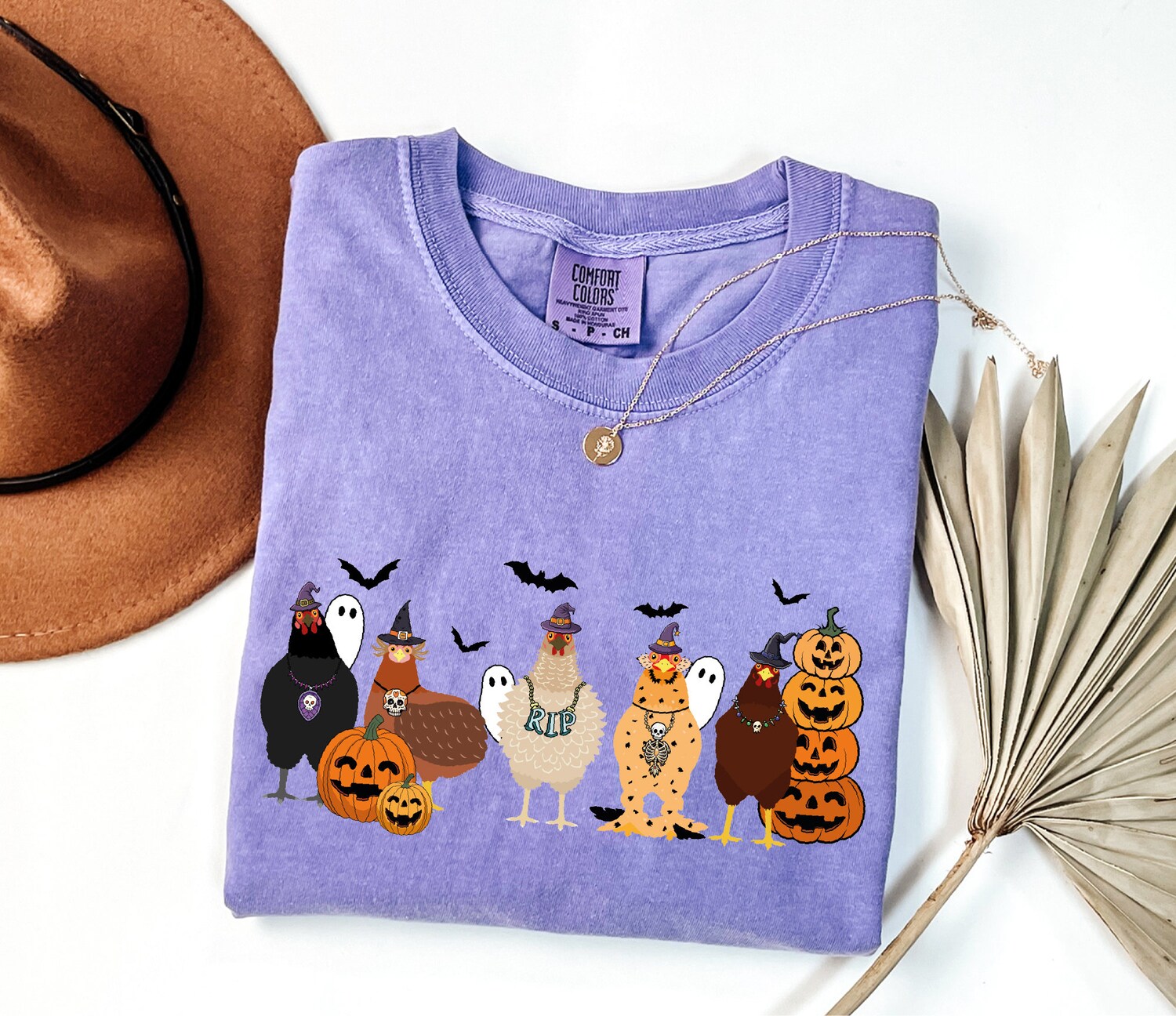 Cute Halloween Chicken Shirt Halloween Gift for Chicken Lovers & Farmers image 5