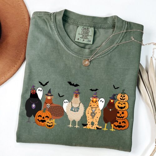 Cute Halloween Chicken Shirt Halloween Gift for Chicken Lovers & Farmers image 0