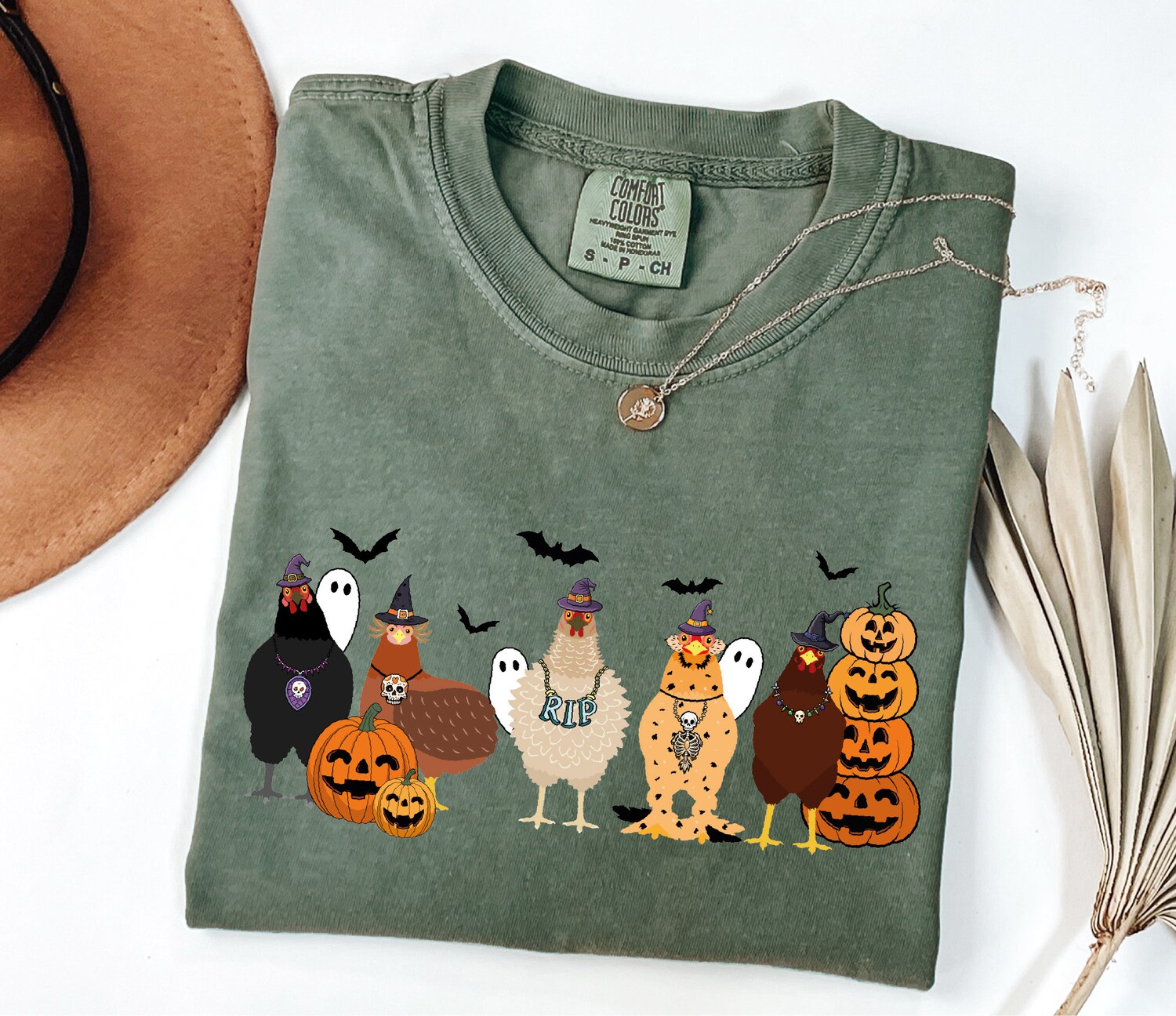 Cute Halloween Chicken Shirt Halloween Gift for Chicken Lovers & Farmers image 0