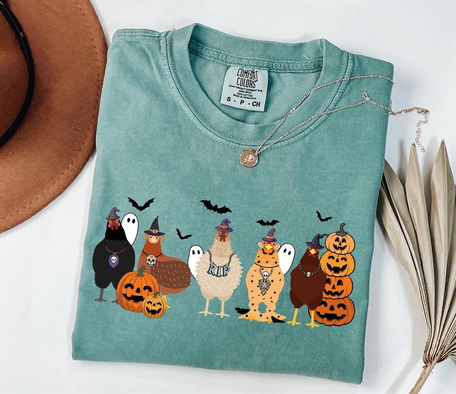 Cute Halloween Chicken Shirt Halloween Gift for Chicken Lovers & Farmers image 4