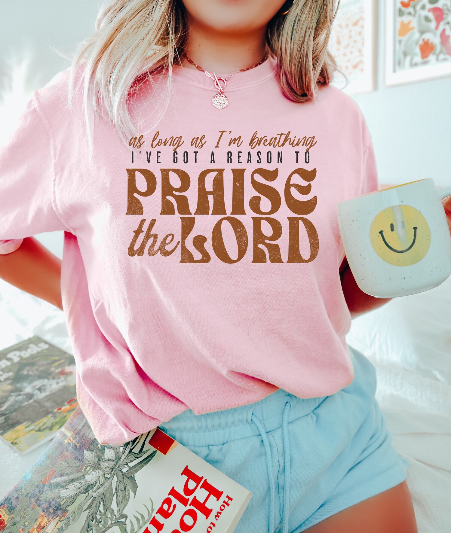 As Long As I'm Breathing T-Shirt Praise the Lord Jesus Christian Worship Tee Retro Christian Shirt image 2