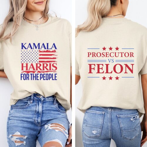 Kamala Harris For The People T-Shirt Harris 2024 Election Shirt Democrat's Madam President Tee image 0