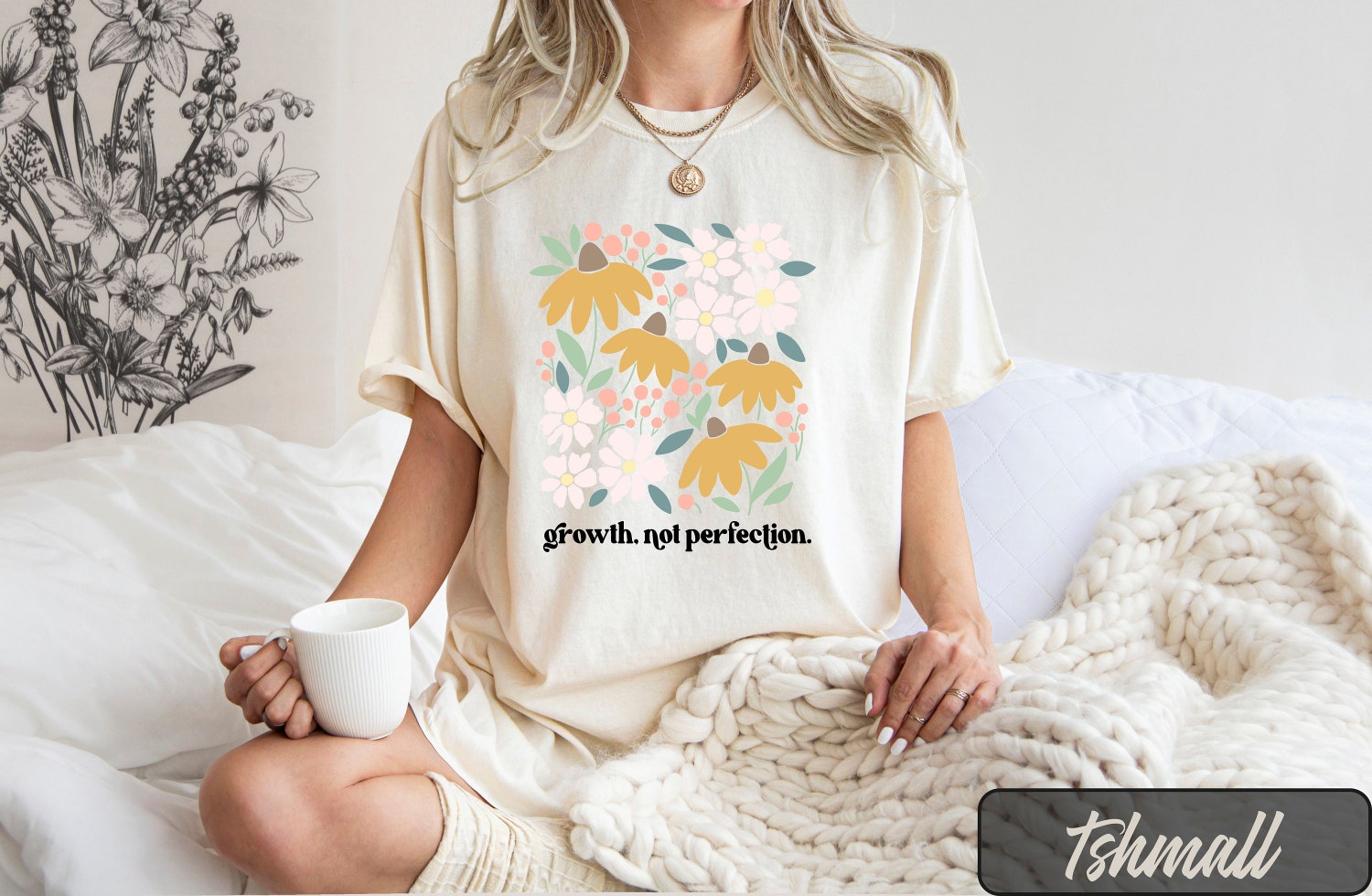 Mental Health Matters Shirt - Positive Affirmation T-Shirt - Growth Not Perfection - Inspirational Tee image 3