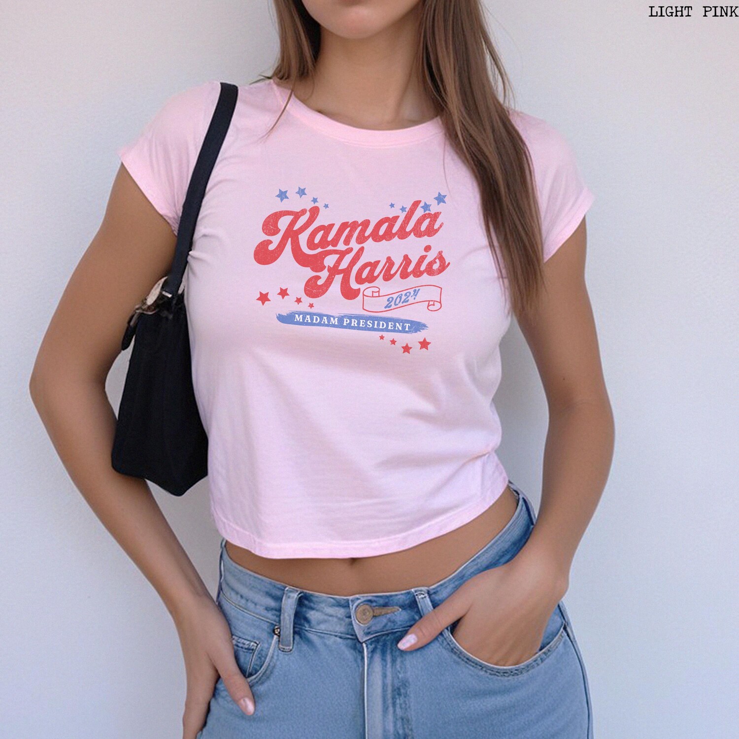 Kamala Harris 2024 Shirt - First Female President Y2K Retro Tee Women Vote Election Tshirt image 2