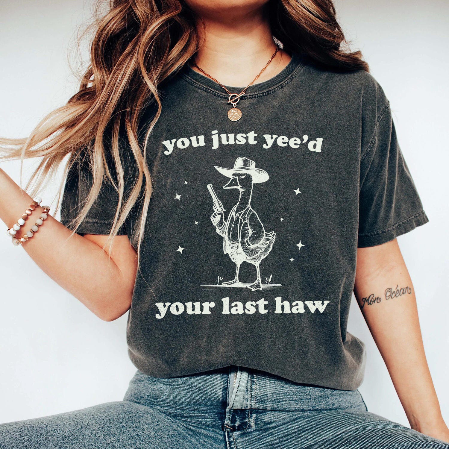 Silly Goose Cowboy Shirt - Funny Tee - You Just Yeed Your Last Haw Gift image 1