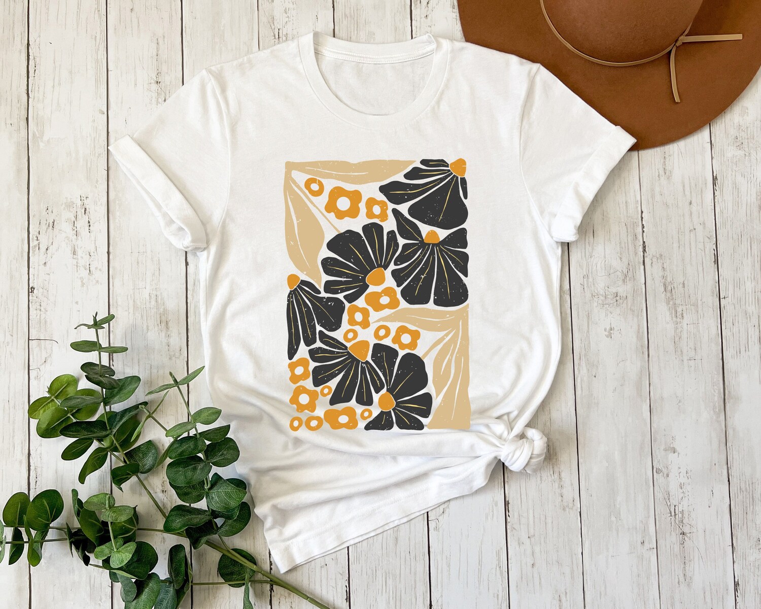 Vintage Wildflowers T-Shirt | Botanical Floral Nature Tee | Garden & Flower Lover Shirt image 3