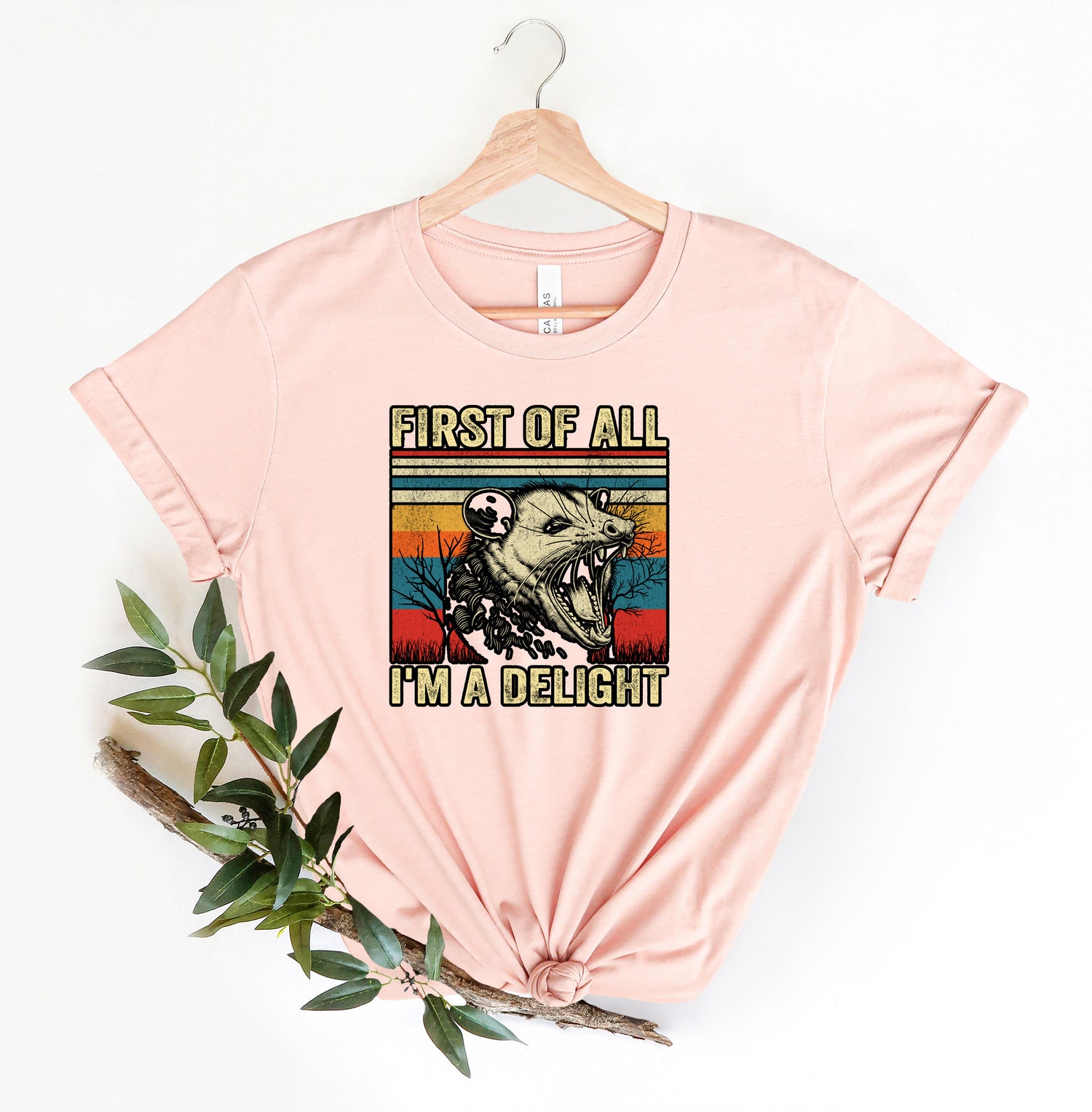 Retro Sarcastic Opossum Lover Shirt - Funny Animal Lover TShirt - Unique Gift for Opossum Fans image 1