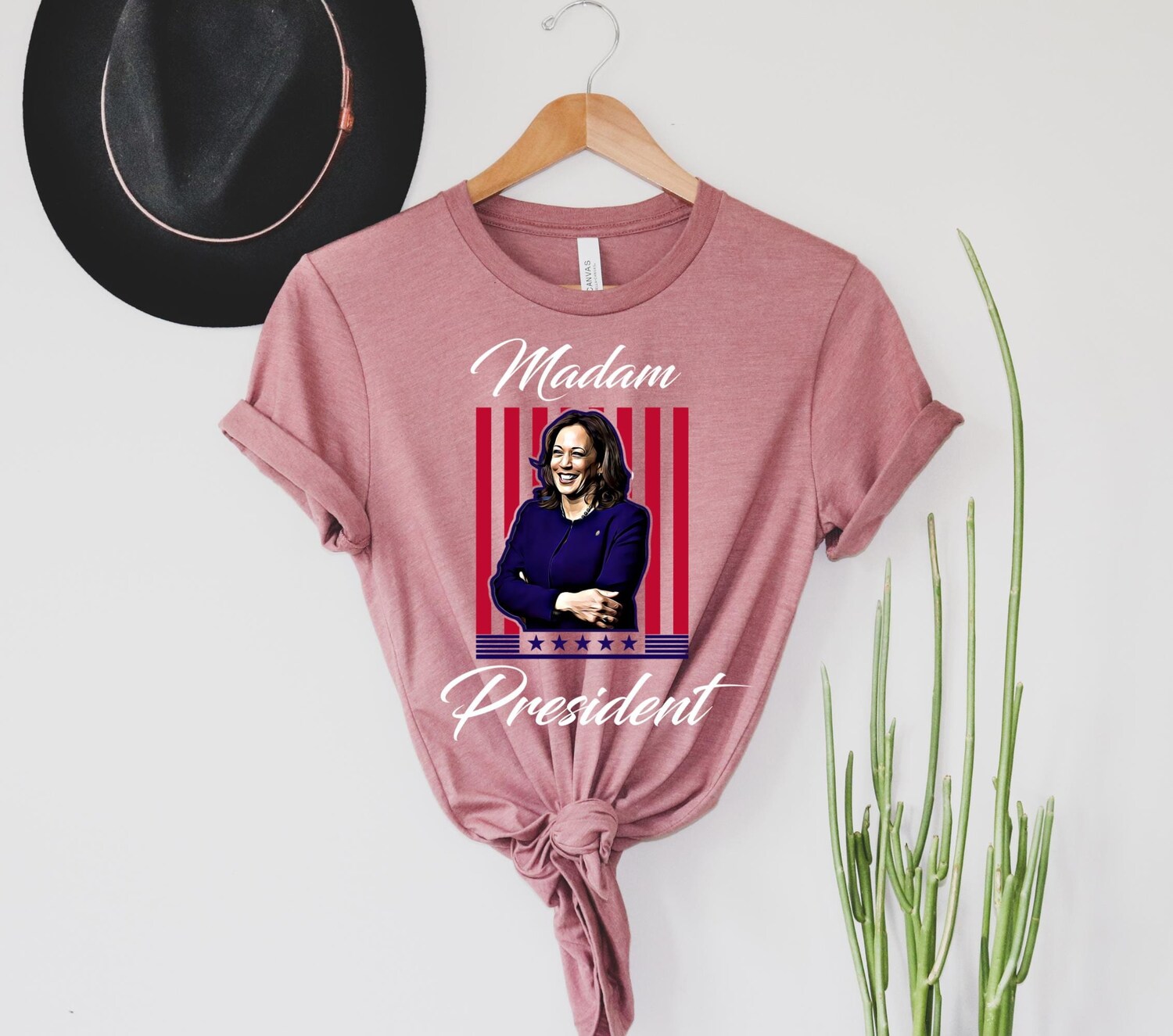 Kamala Harris MADAM PRESIDENT 2024 Shirt - Women's Kamala Rally Tee - Election Support Apparel image 0