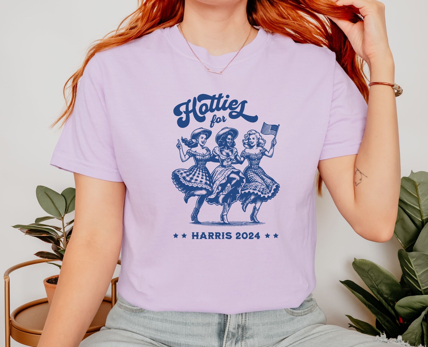 Kamala Harris 2024 Retro Hotties Shirt Democrat Election T-shirt Stop Project 2025 image 3