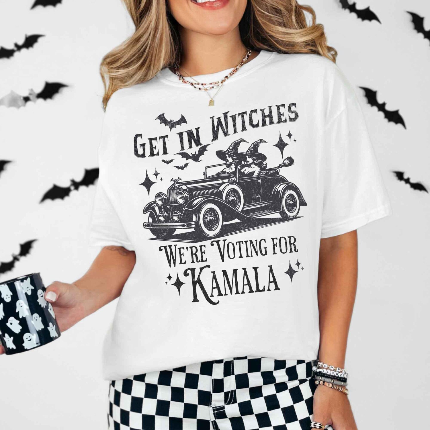 Kamala Harris Halloween Election Shirt - Get in Witches We're Voting - Comfort Colors T-Shirt image 1