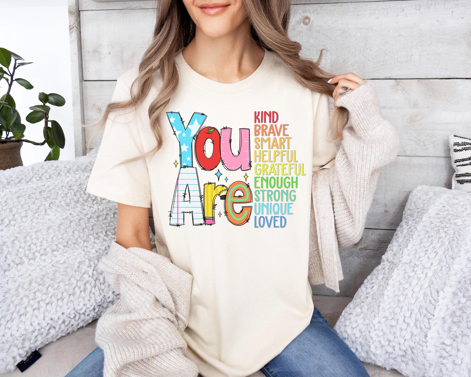 You Are Kind Shirt - Back to School Teacher Appreciation Tee - Retro Kindergarten Shirt image 2