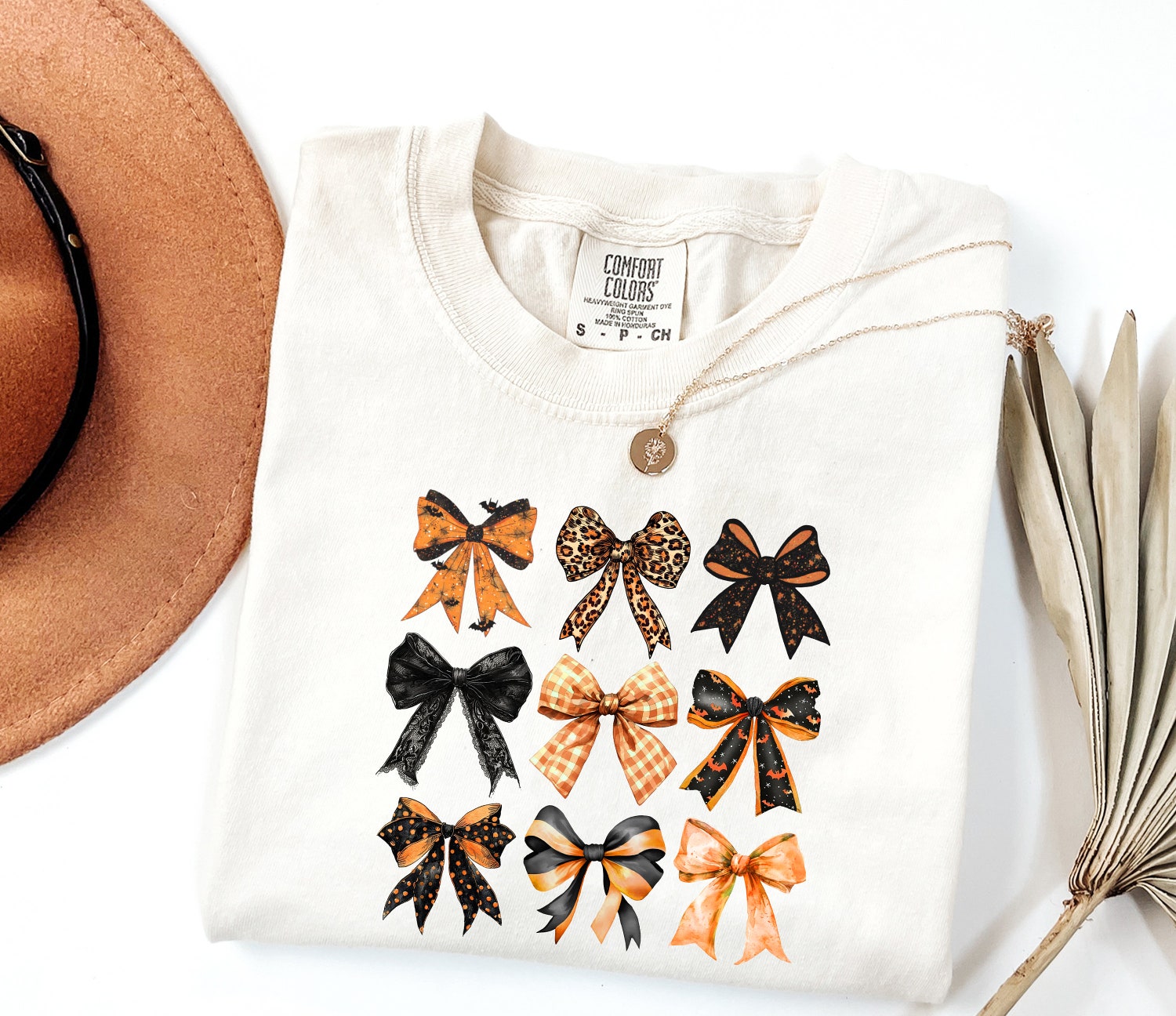 Women's Retro Fall Shirt with Girly Bow Aesthetic - Cute Autumn Thanksgiving Graphic image 0