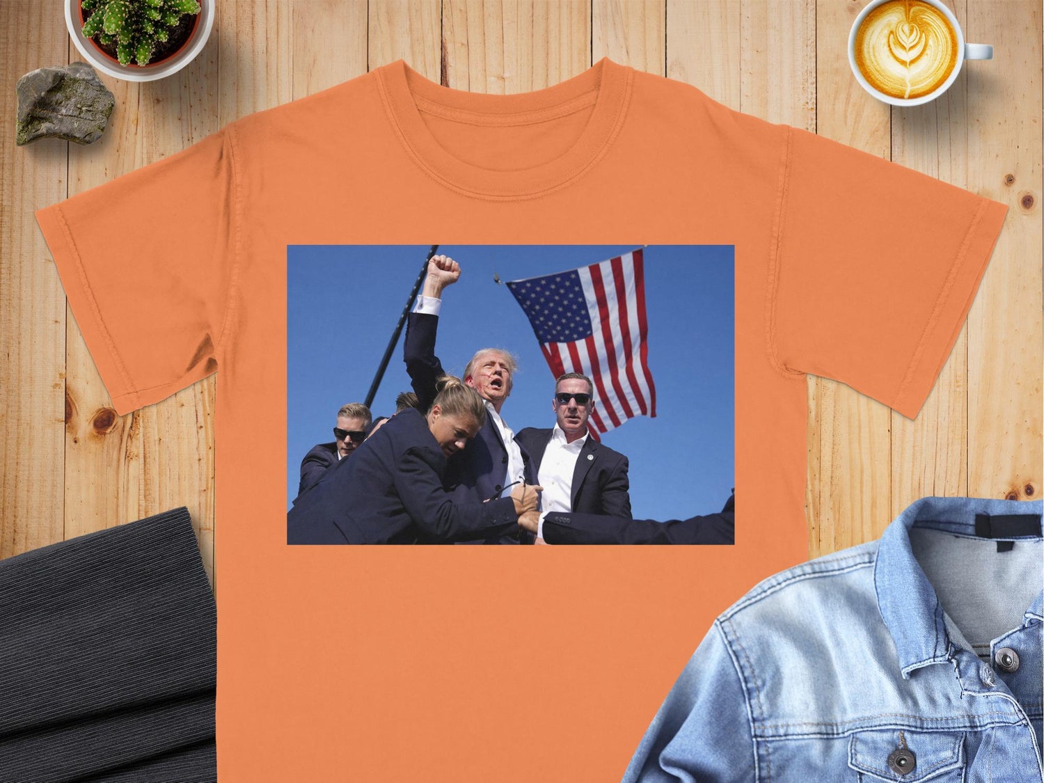 Trump 2024 Campaign T-Shirt Donald Trump Presidential Tee Trump Shooting Design Bulletproof image 5