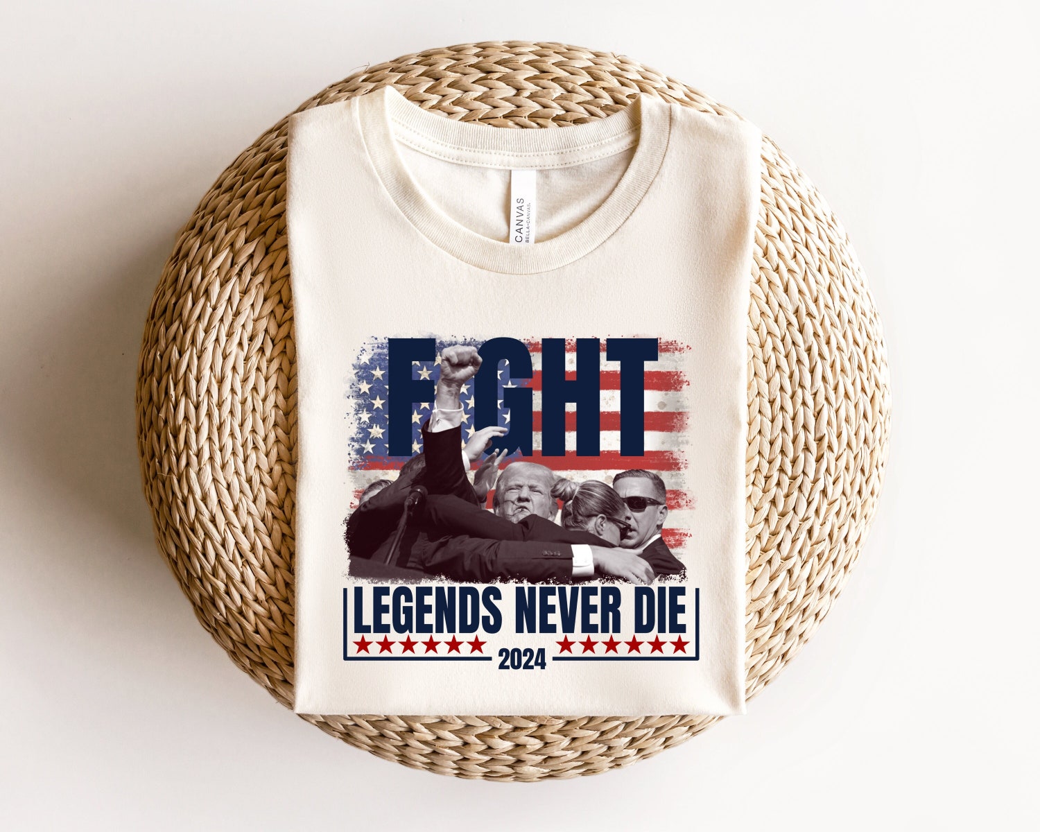 President Trump Shot T-Shirt | Donald Trump Shooting Tee | Political Graphic Shirt image 0