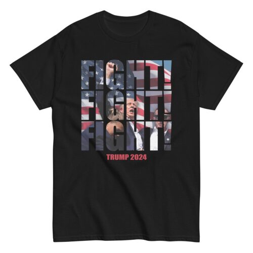 Donald Trump Fight Unisex T-Shirt | Political Statement Graphic Tee image 0