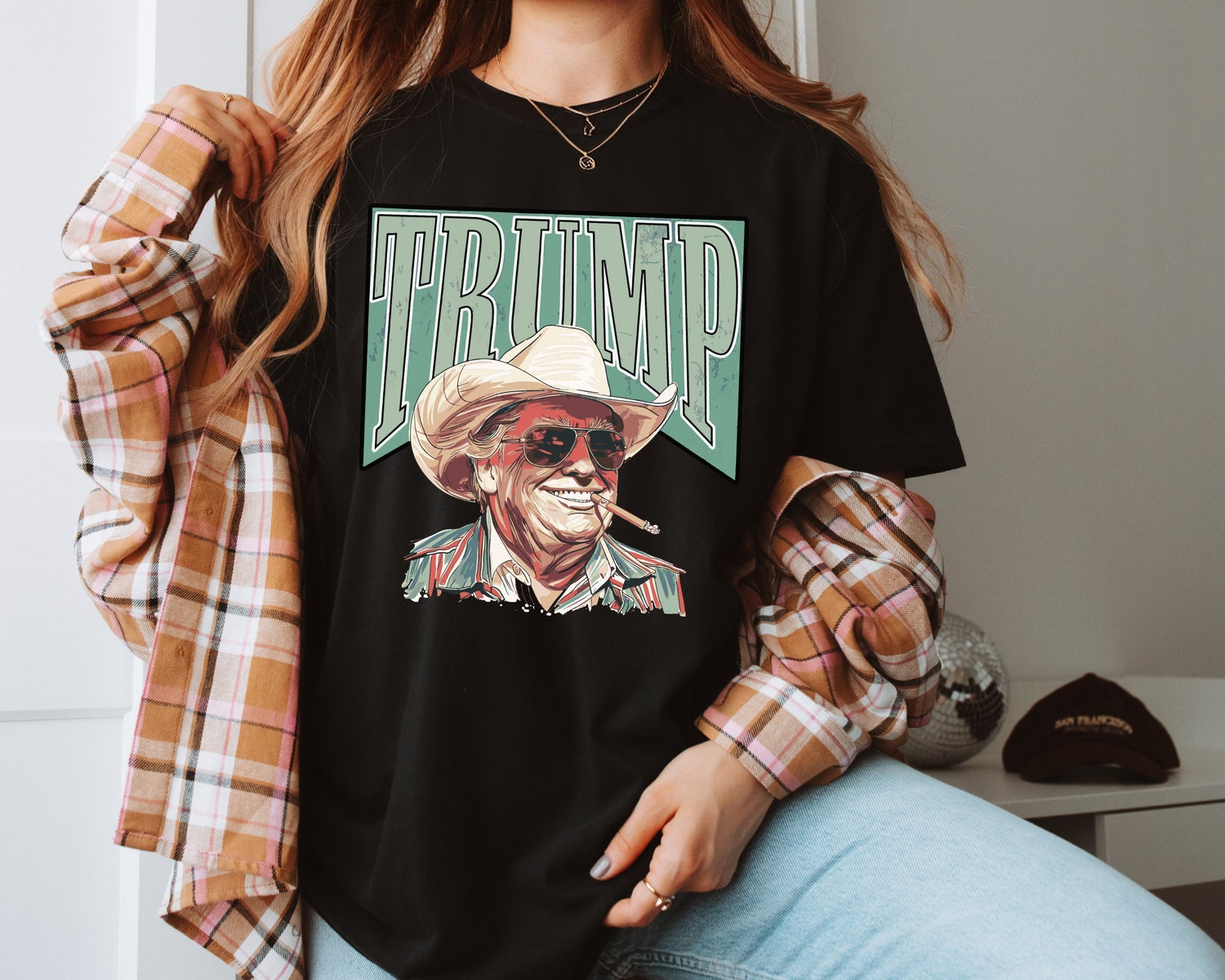 Western Trump Cowboy Tee | Make America Great Again | Funny Trump Republican Shirt image 3