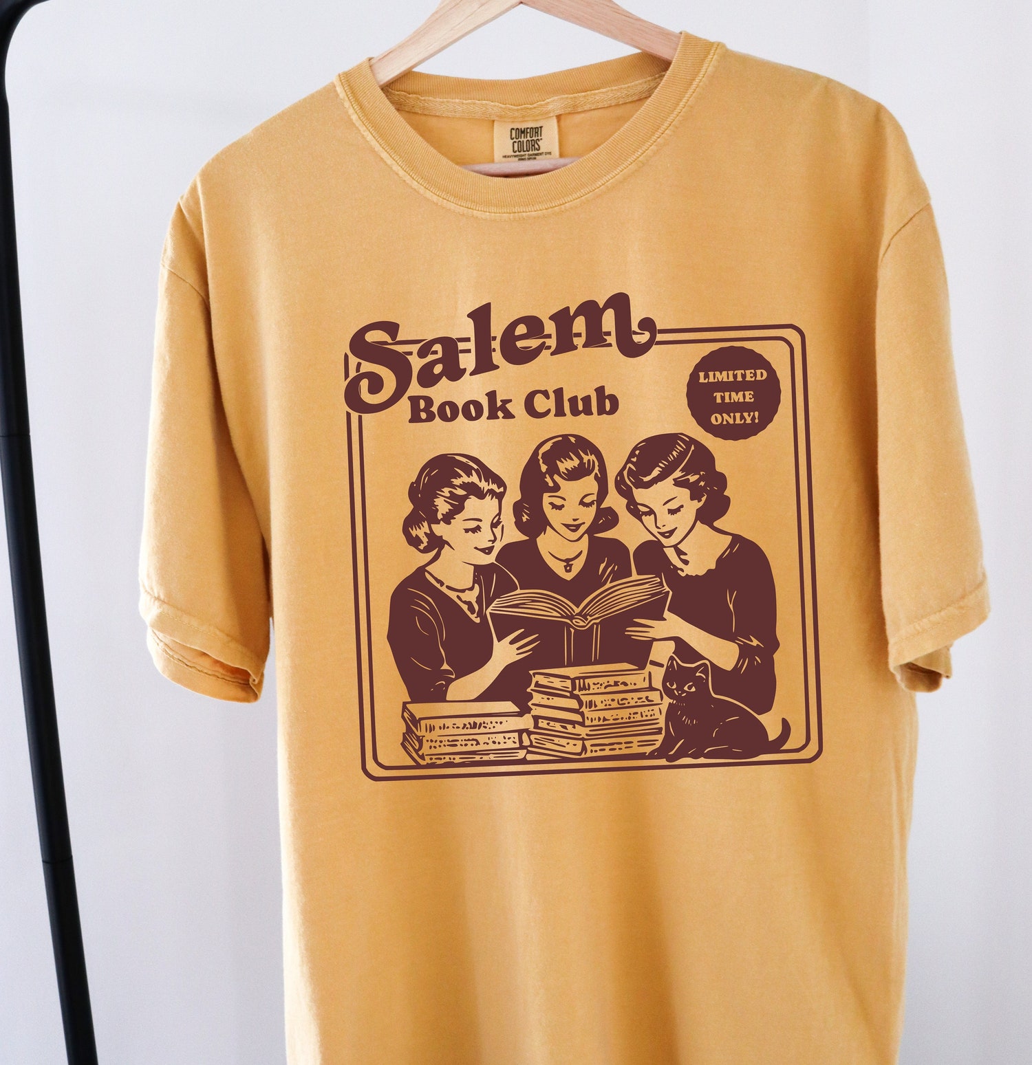Retro Salem Book Club Shirt | Bookish Halloween Tee | Salem Witches Shirt | Spooky Reader Gift image 0