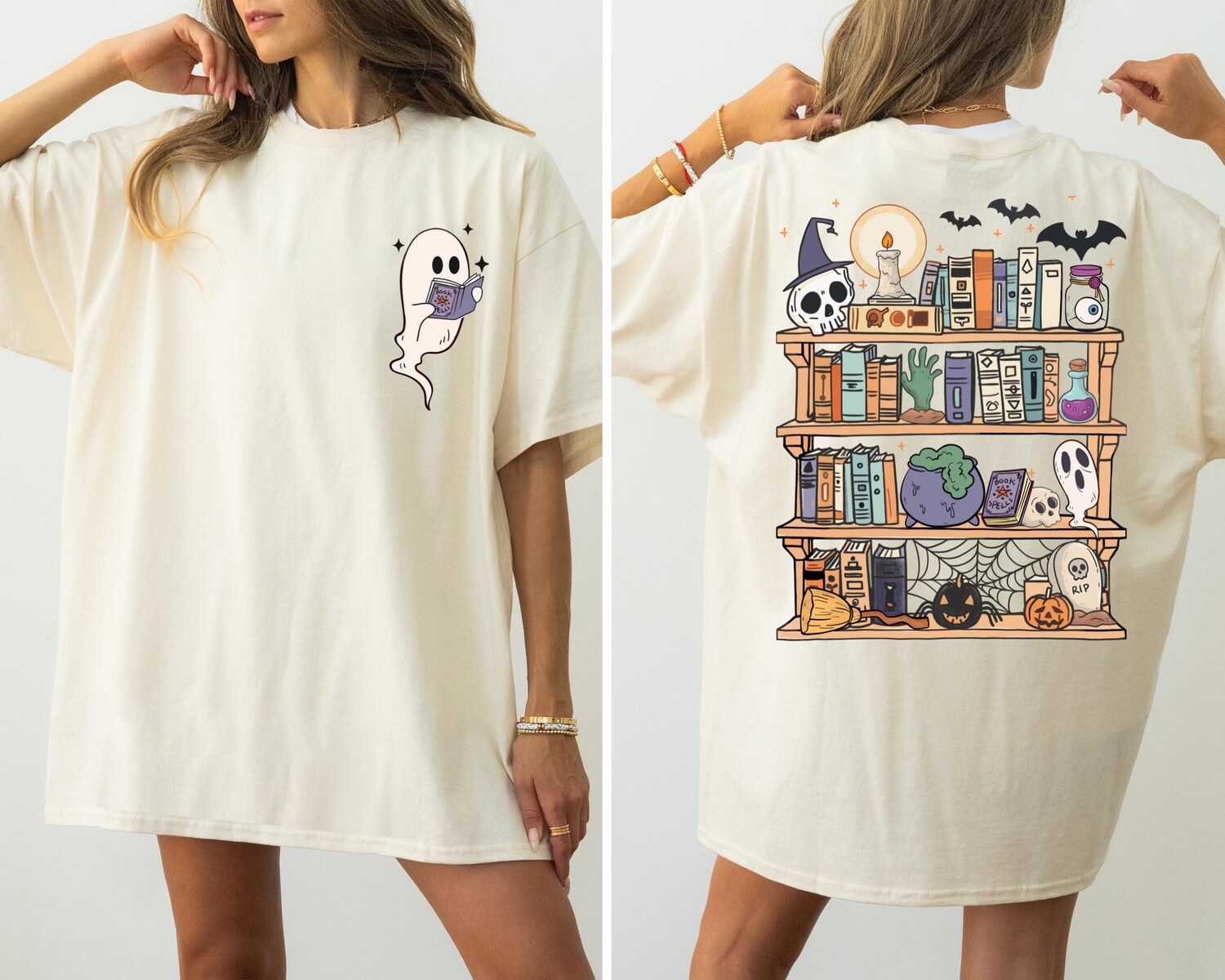 Ghost Book Reader Shirt - Perfect Gift for Book Lovers - Reading Tee - Boo image 0