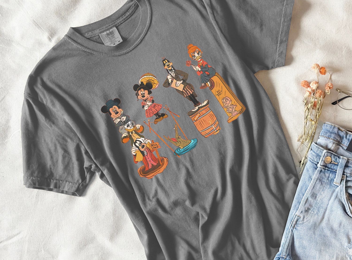 Haunted Mansion Mouse And Friends Shirt Welcome Foolish Mortal Retro Halloween Spooky image 6