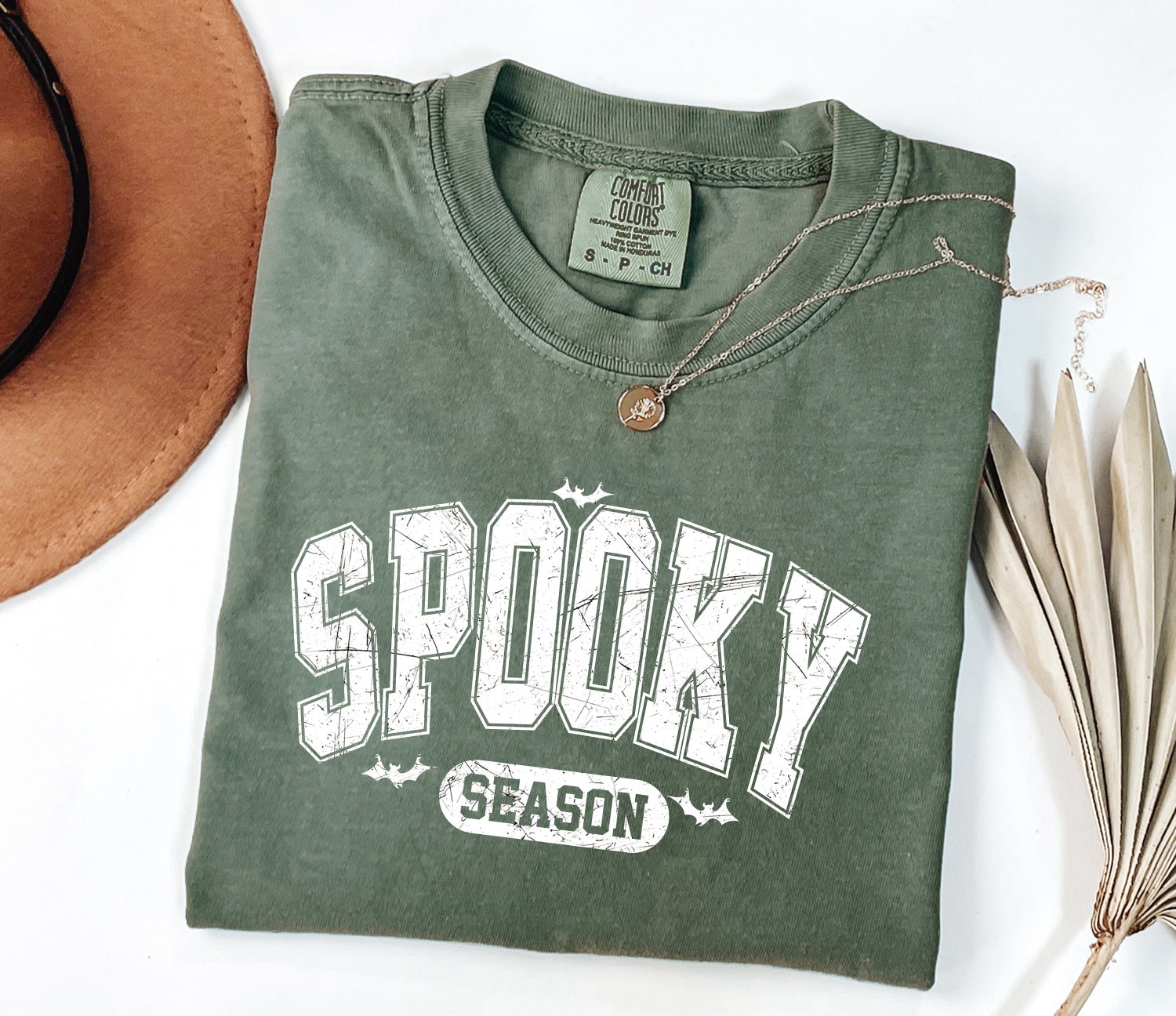 Spooky Season Comfort Colors® Shirt - Cute Ghost Fall Sweatshirt - Women's Halloween Top image 1