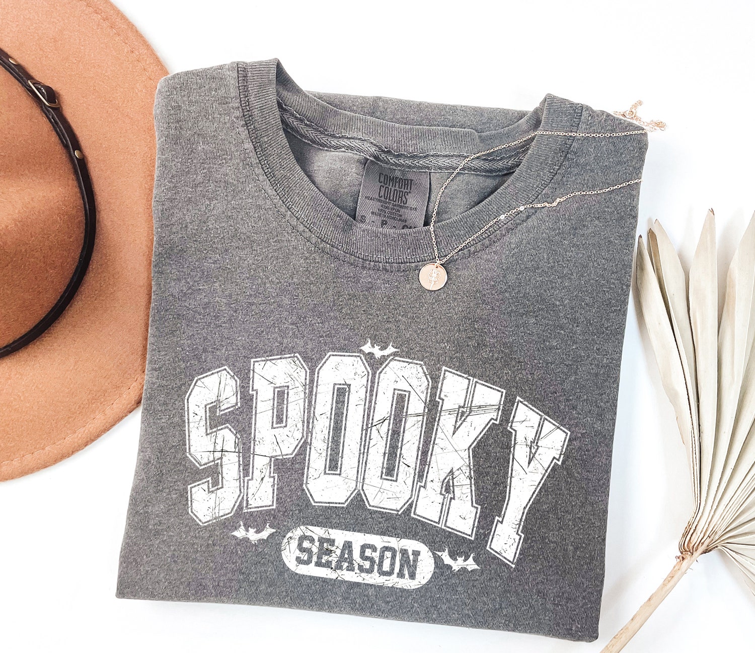 Spooky Season Comfort Colors® Shirt - Cute Ghost Fall Sweatshirt - Women's Halloween Top image 4