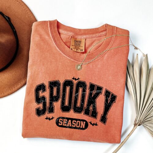 Spooky Season Comfort Colors® Shirt - Cute Ghost Fall Sweatshirt - Women's Halloween Top image 0