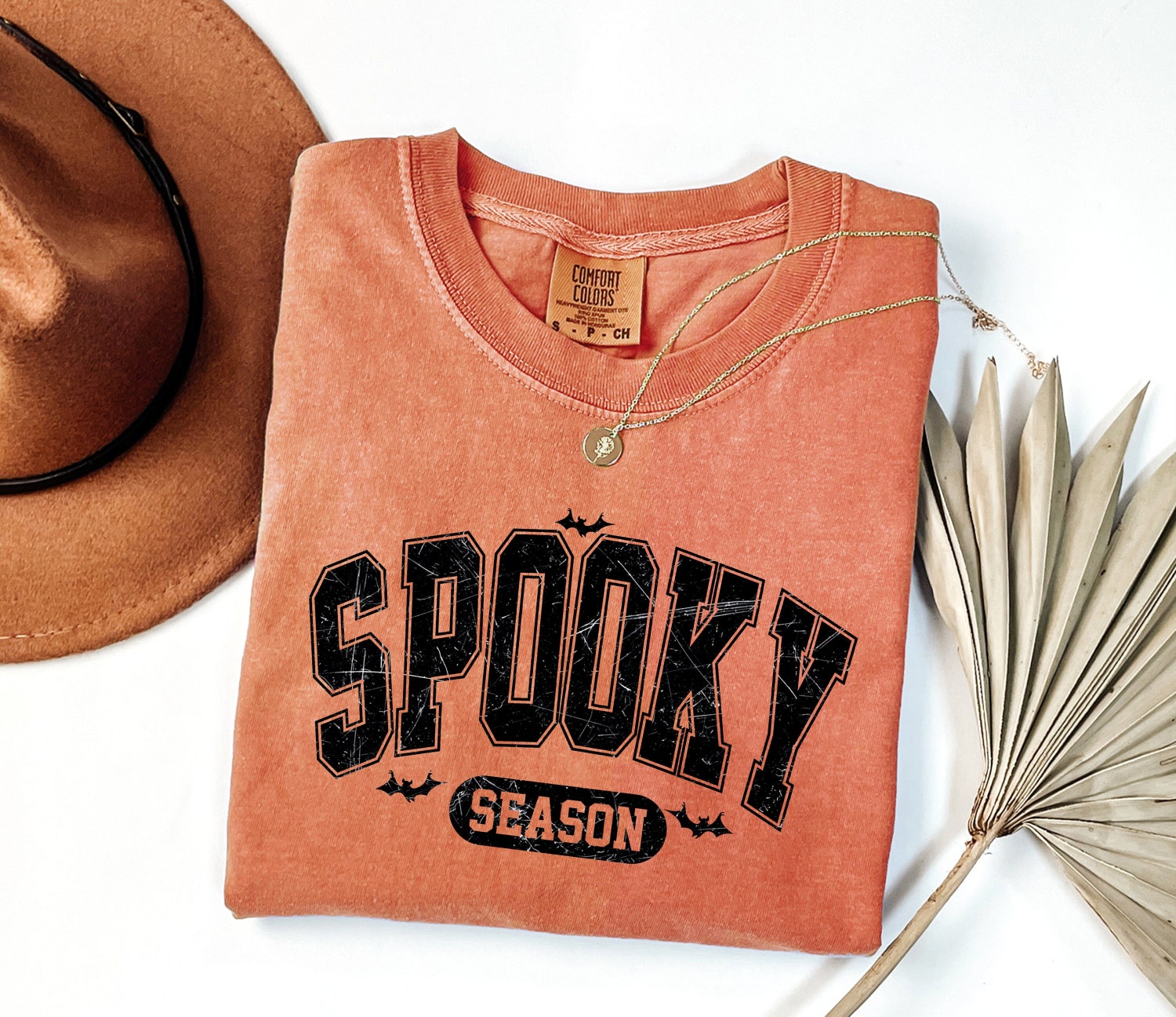 Spooky Season Comfort Colors® Shirt - Cute Ghost Fall Sweatshirt - Women's Halloween Top image 0