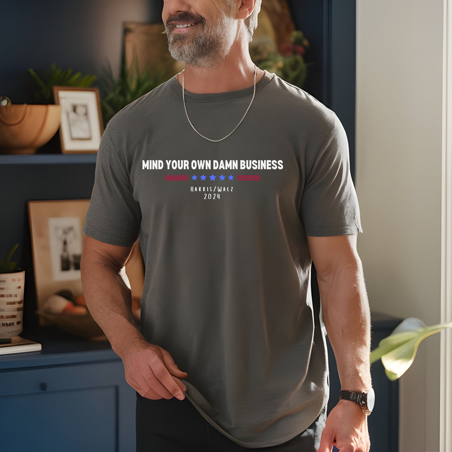 Mind Your Own Damn Business T-Shirt Kamala Harris Activist Shirt Political Statement Tee image 6