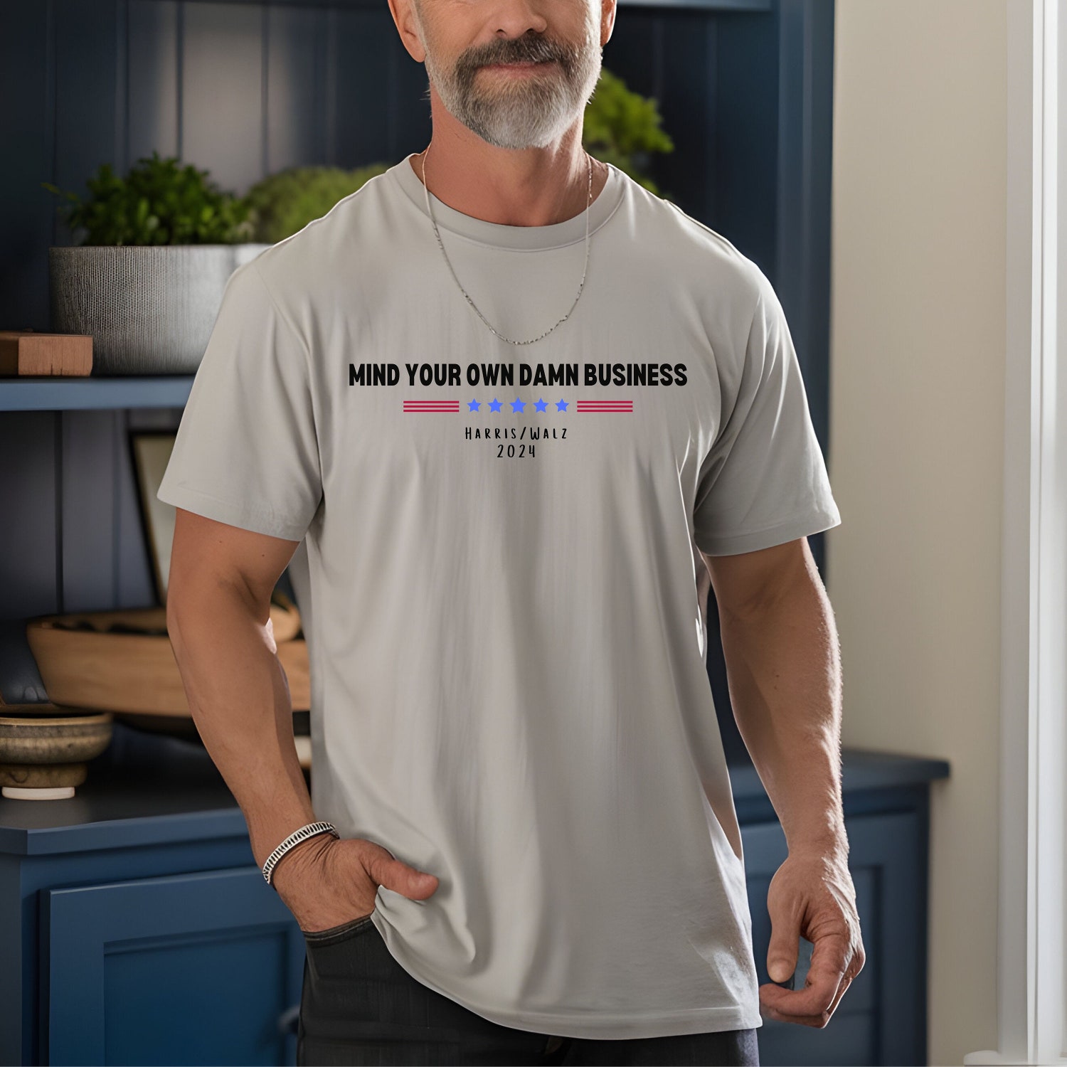 Mind Your Own Damn Business T-Shirt Kamala Harris Activist Shirt Political Statement Tee image 1