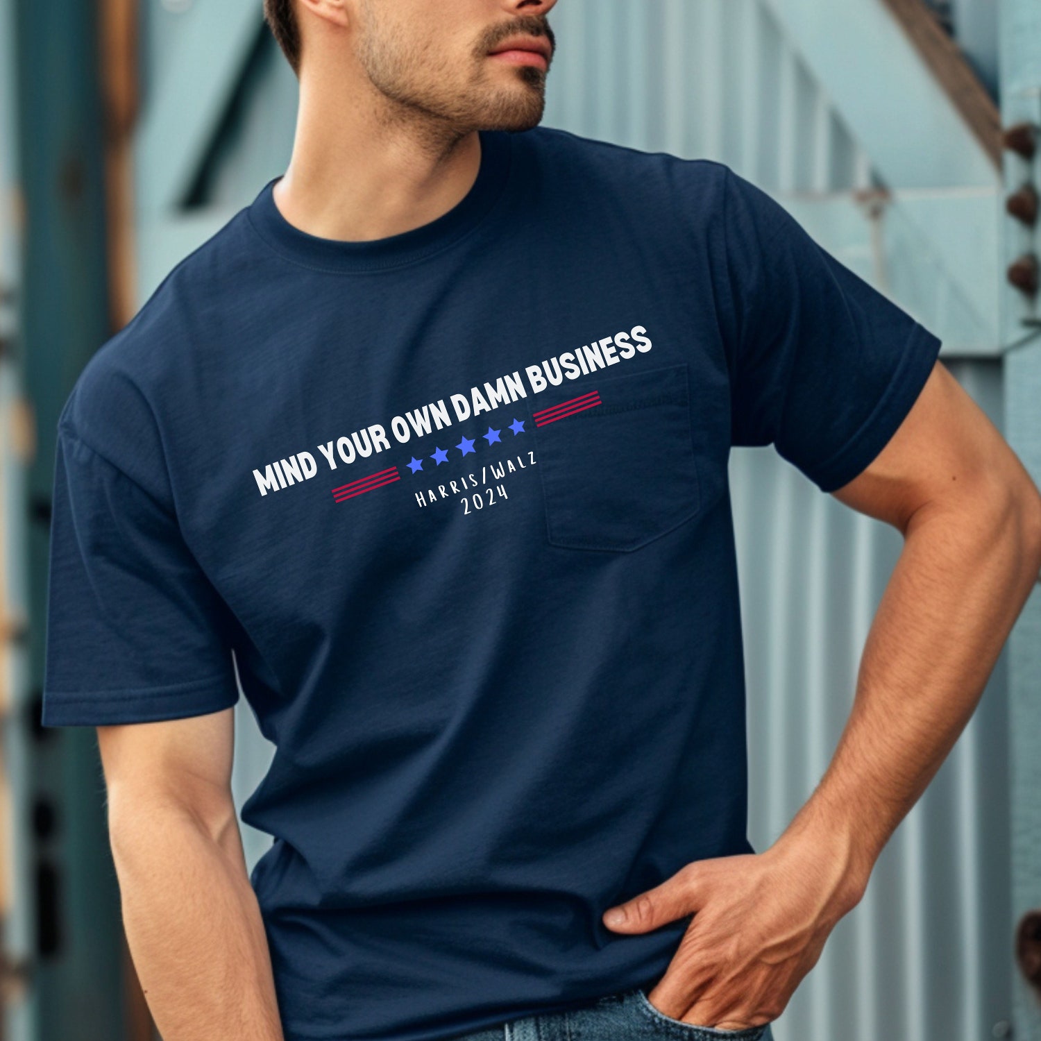 Mind Your Own Damn Business T-Shirt Kamala Harris Activist Shirt Political Statement Tee image 7