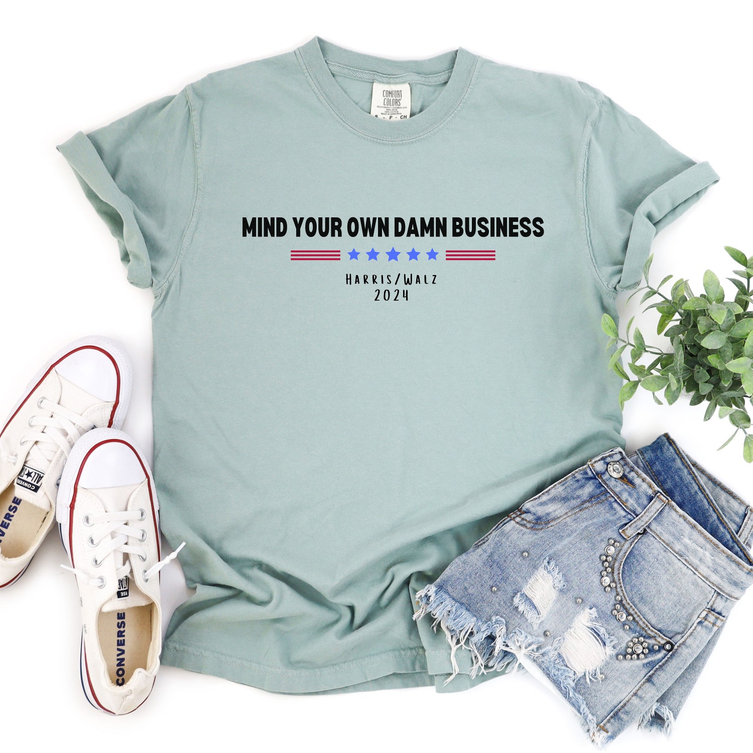 Mind Your Own Damn Business T-Shirt Kamala Harris Activist Shirt Political Statement Tee image 3