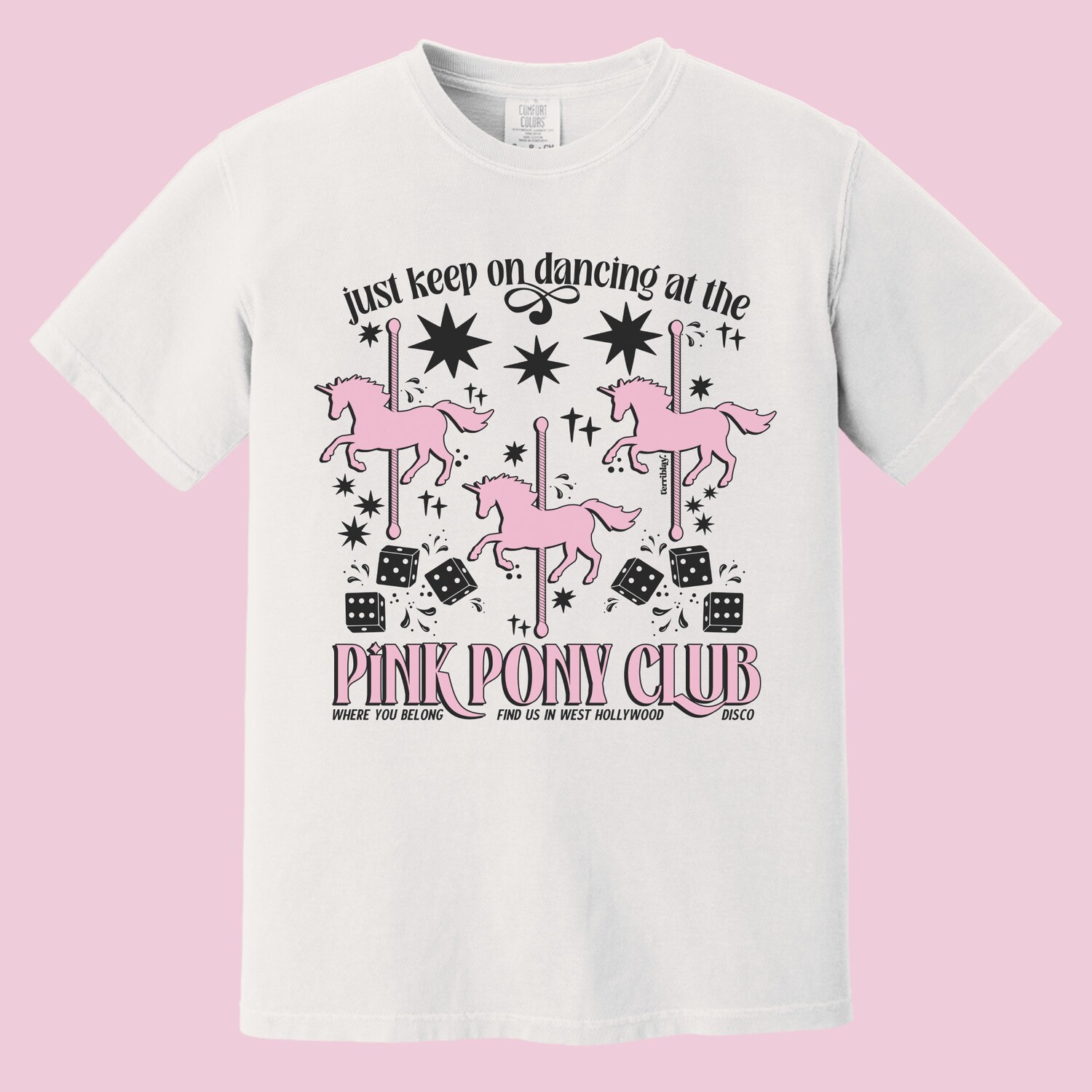 Pink Pony Club Retro Graphic T-Shirt Vintage Chappell Design Cute Lesbian Pride Tee image 8