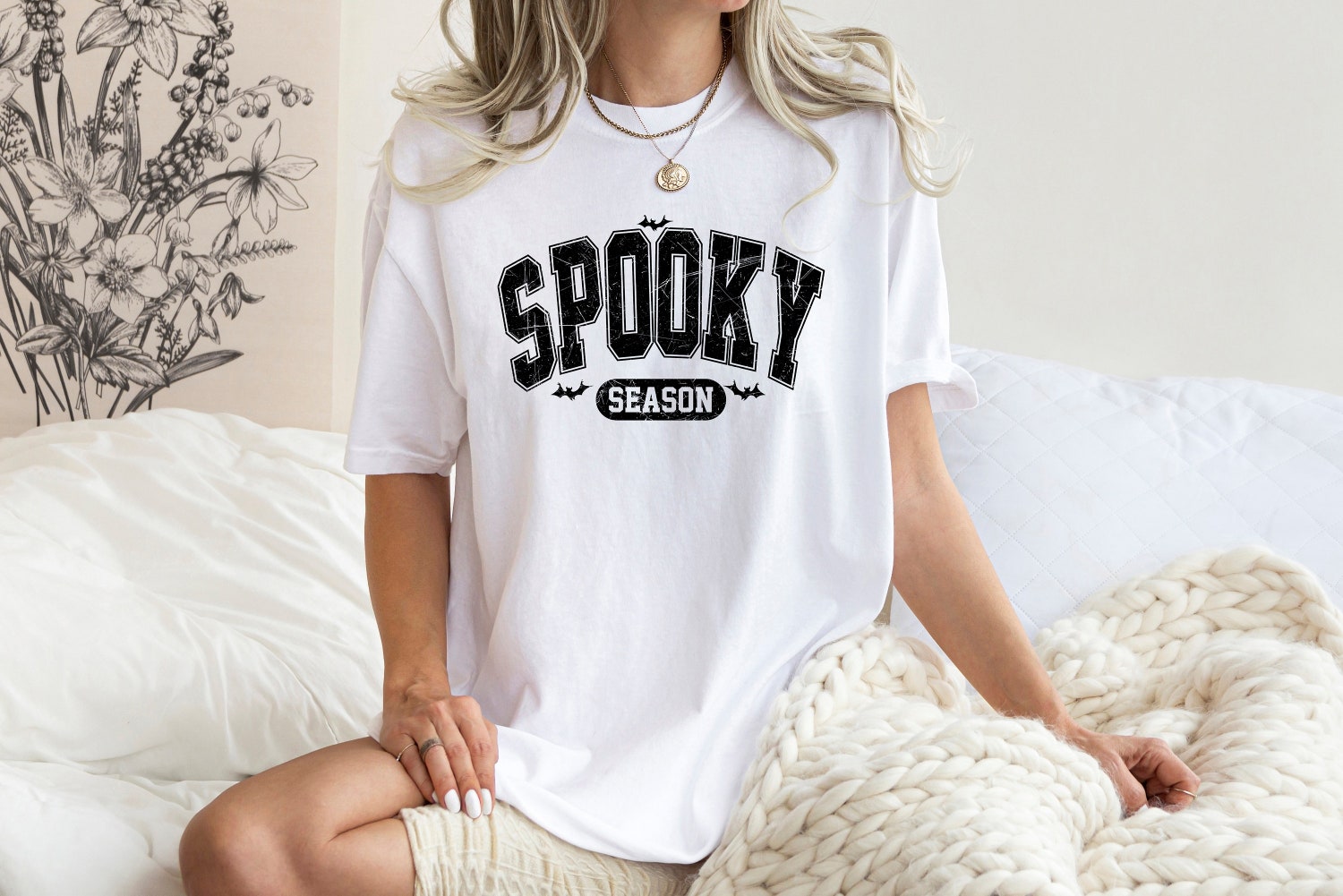 Spooky Season Comfort Colors® Halloween Shirt for Women - Fall Spooky Tee Halloween Gift image 4