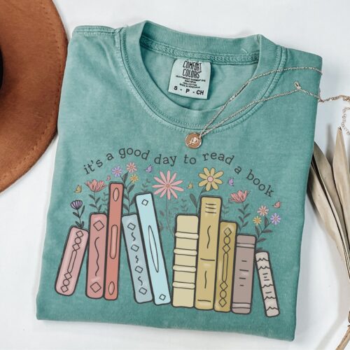 Cute Teacher Shirt - Good Day to Read - Bookish Back to School Elementary image 0