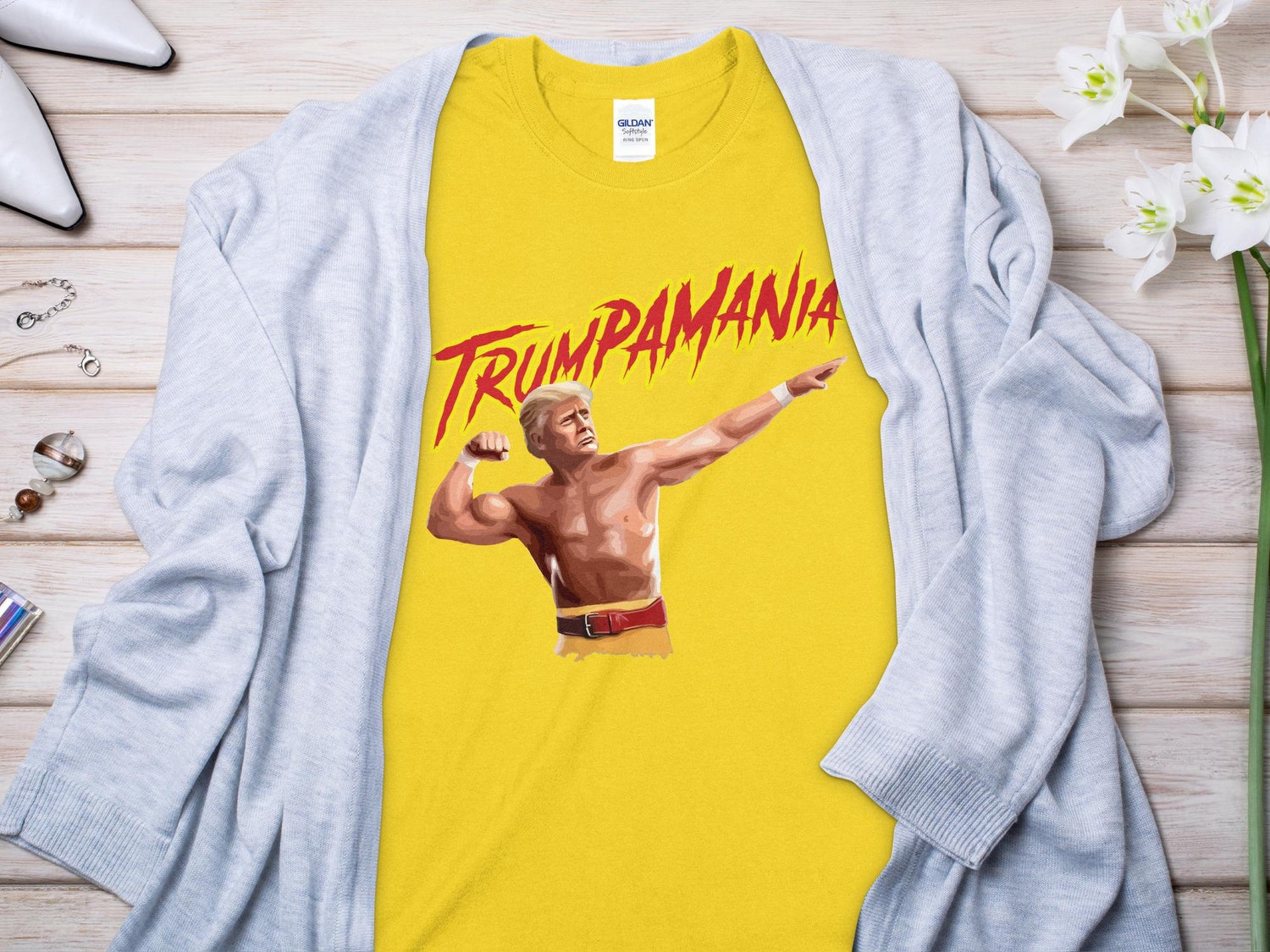 Trumpamania Patriotic T-Shirt - USA Pride Donald Trump Hulk Hogan Vote Trump 2024 Republican Tee image 7