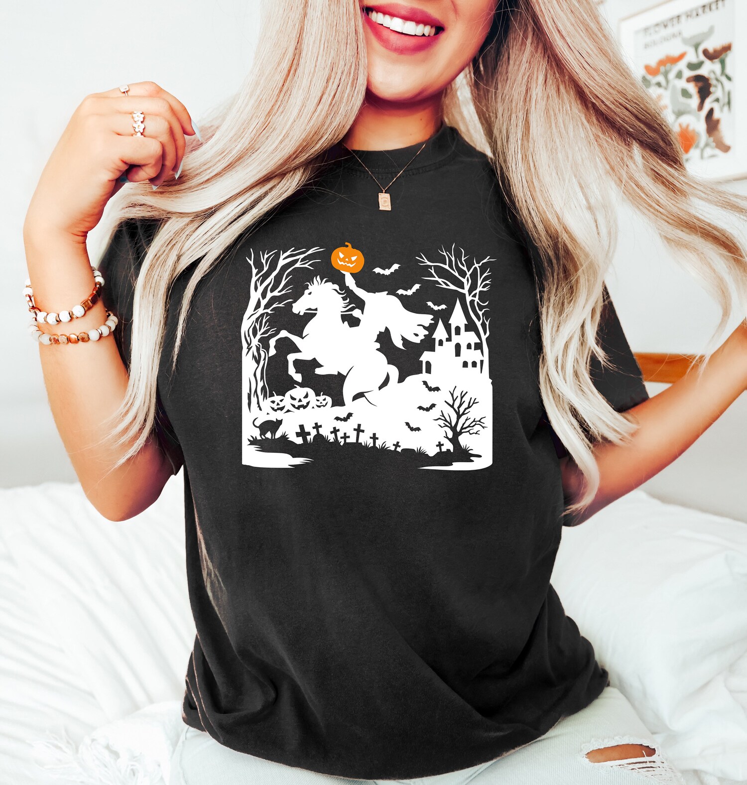 Halloween Sweatshirt Fall Shirt Spooky Season Tee Halloween Horror Pumpkin Shirt Halloween Shirt image 3