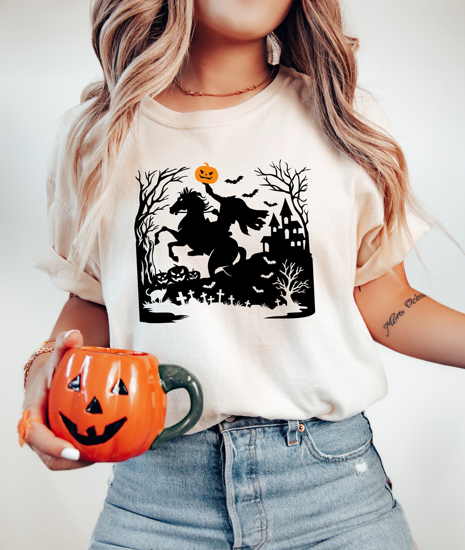 Halloween Sweatshirt Fall Shirt Spooky Season Tee Halloween Horror Pumpkin Shirt Halloween Shirt image 2